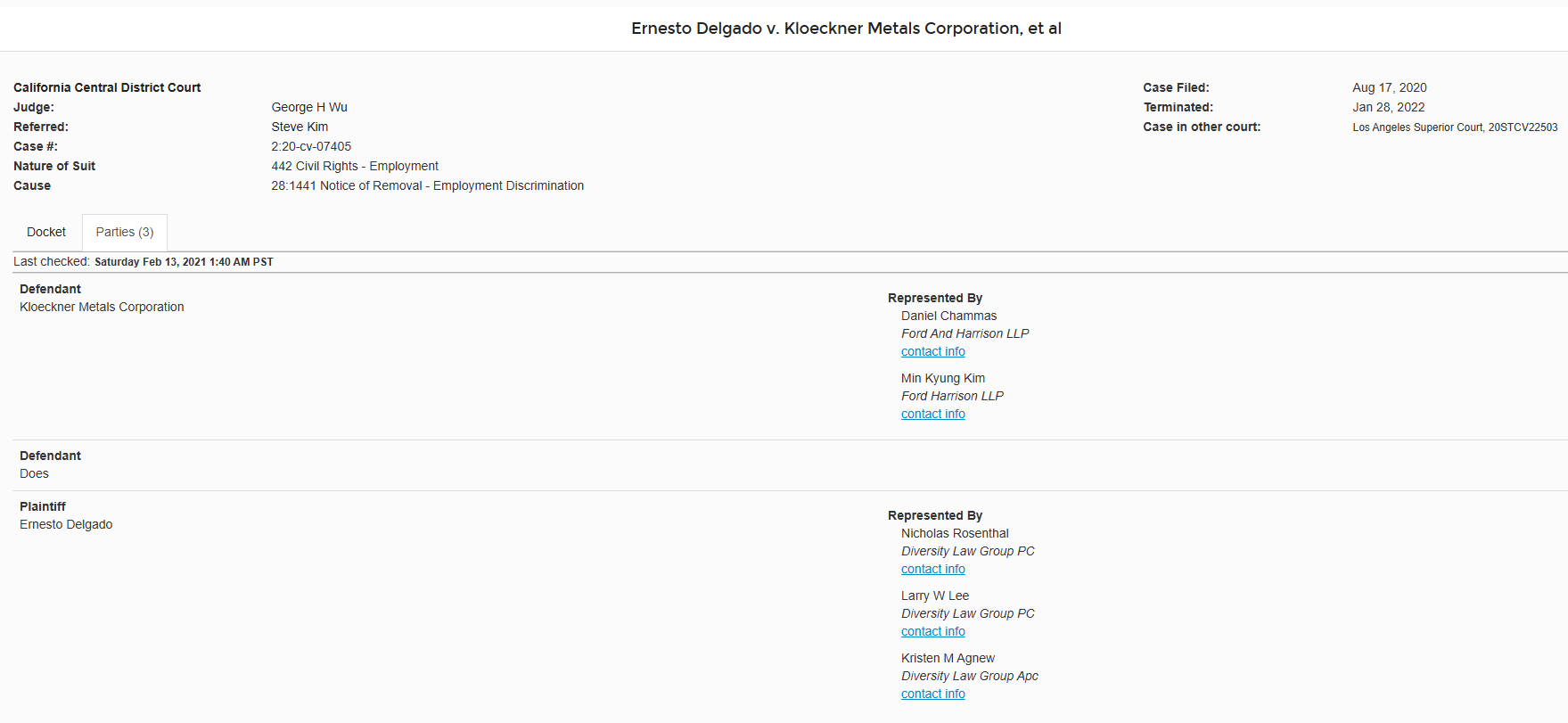 Kloeckner Metals Corporation